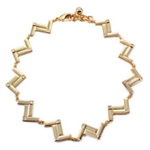 Alloy Wave Gold Plating Necklace (XJW13702)